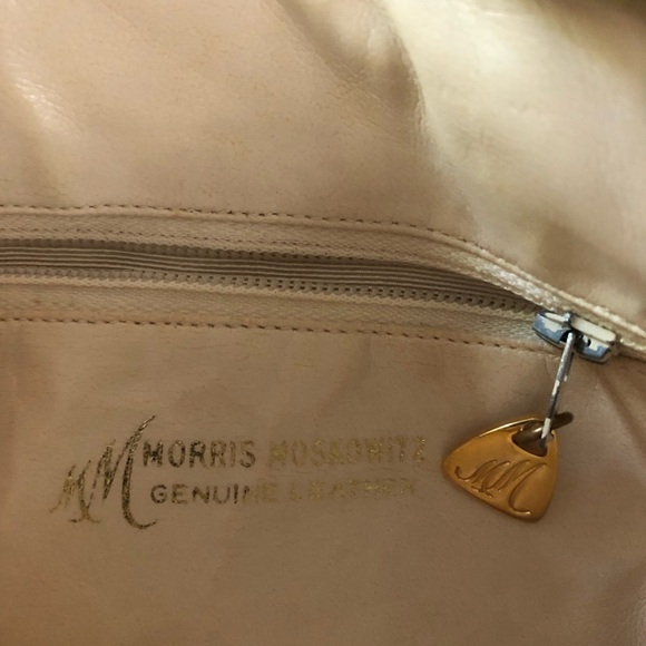 Morris Moskowitz VTG leather ladies handbag dual handle interior zipper pocket - Picture 6 of 9